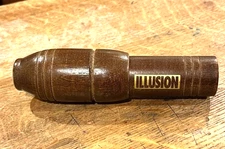 vintage  ILLUSION   SHORT REED WOODEN  GOOSE  CALL