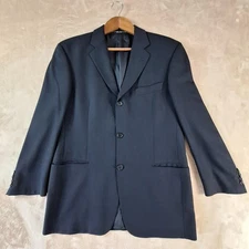 BOSS Hugo Boss Blazer Mens 46 Regular Wool Ventless Suit Jacket Natural Stretch