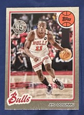 2025-26 Topps NBA Ayo Dosunmu  1980-81 45th Anniversary Silver Foil Bulls 80BK21