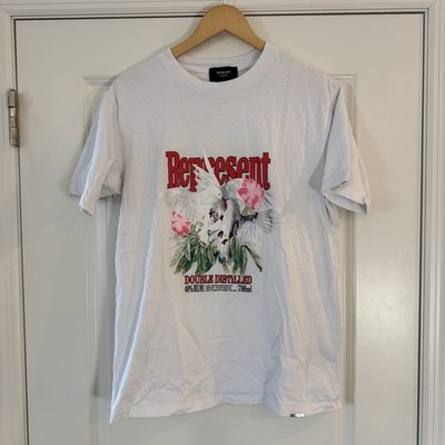 Represent Clo England T-Shirt Size Small Double Distilled Rum Graphic