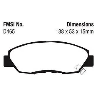 Pastillas de freno delanteras EBC DP3812/2C Redstuff cerámica bajo polvo para 96-15 Honda Civic Foto 3 de 4