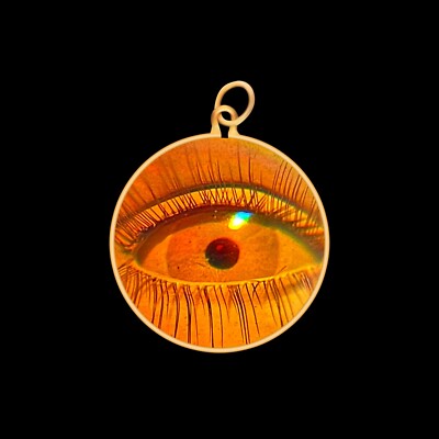 Hologramm Anhänger 9 kt Gold - Auge 2 (klein) - ohne Kette