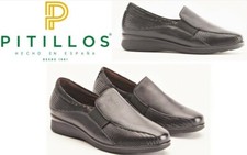 Pitillos shoes Spain Comfort Leather Slip on flat Pitillos 6303 Black  size 39