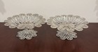Set Of 2 Vintage Silver Filigree Pedestal Dishes Bowls Scalloped Edge 8.5” X 3”