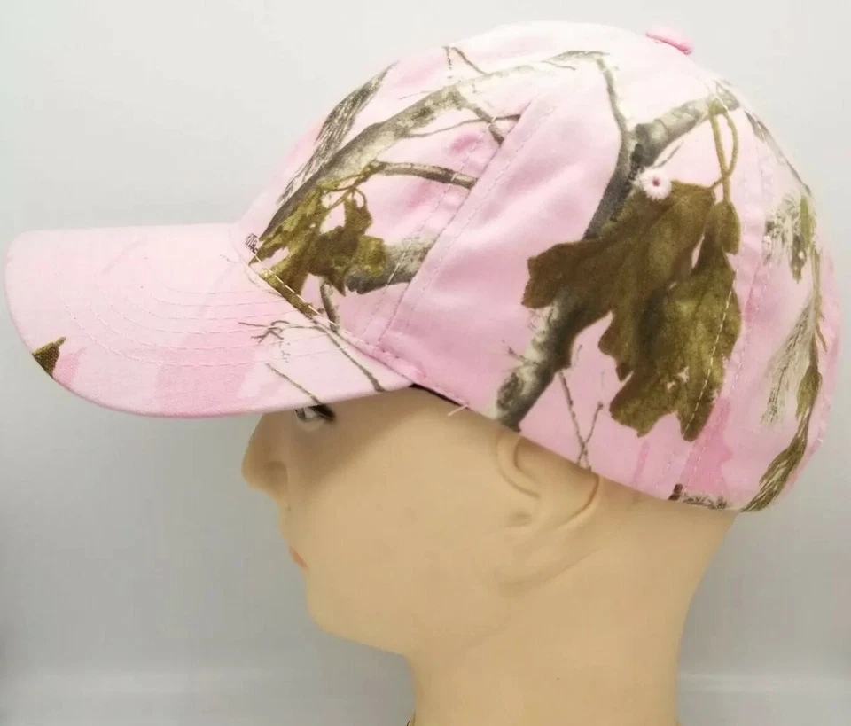 Pink Camoflauge Cap Hat Hook and Loop Adjustable Signature Realtree Hunting - Image 4 of 4