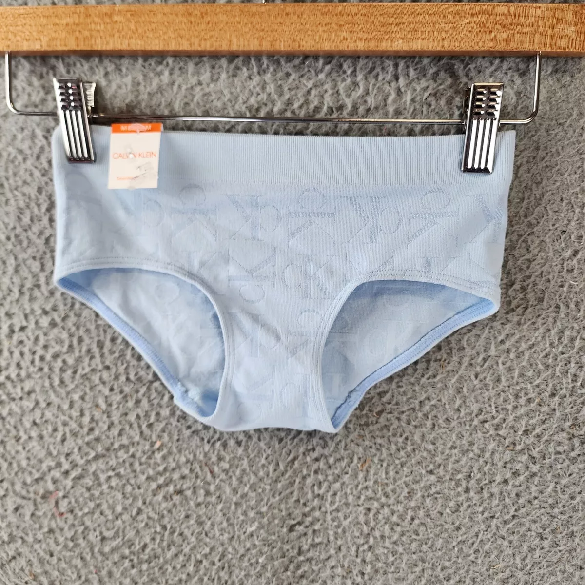 Calvin Klein Seamless Hipster Underwear Big Girls Medium Empyrean Ribbed  Waist~