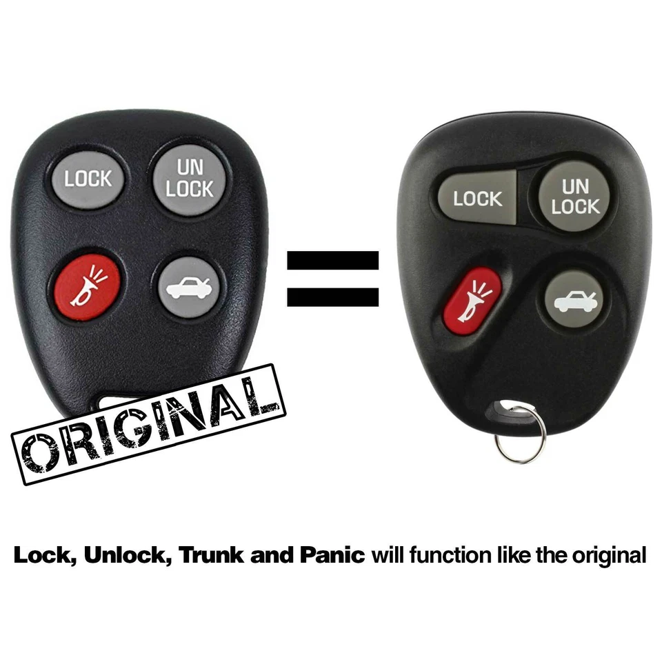 Replacement for 2000-2004 Saturn L LS LW 100 200 300 Remote Car Key Fob Pair Foto 2 de 4