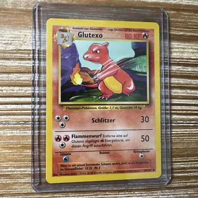 ポケモンカード Charmeleon24/102 1st シャドーレス Charmeleon Glutexo 24/102 German Base Set Pokémon Card Uncommon NM