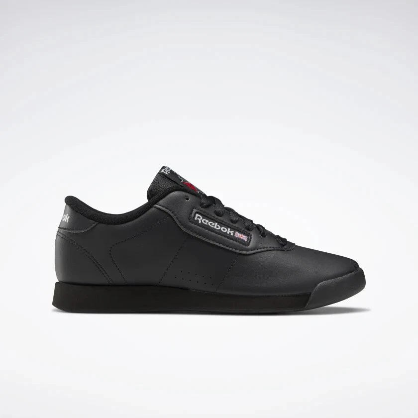 Reebok Women's Princess Black Leather Lifestyle Shoes New in Box