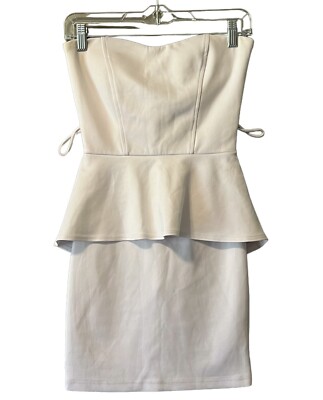 La Seala USA Strapless White Mini Dress Size Small Summer Party Preppy  Formal | eBay