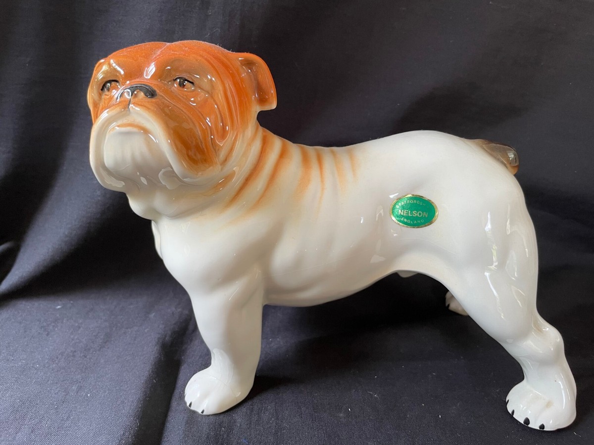 Vintage porcelain Staffordshire Nelson bulldog / Bull Terrier