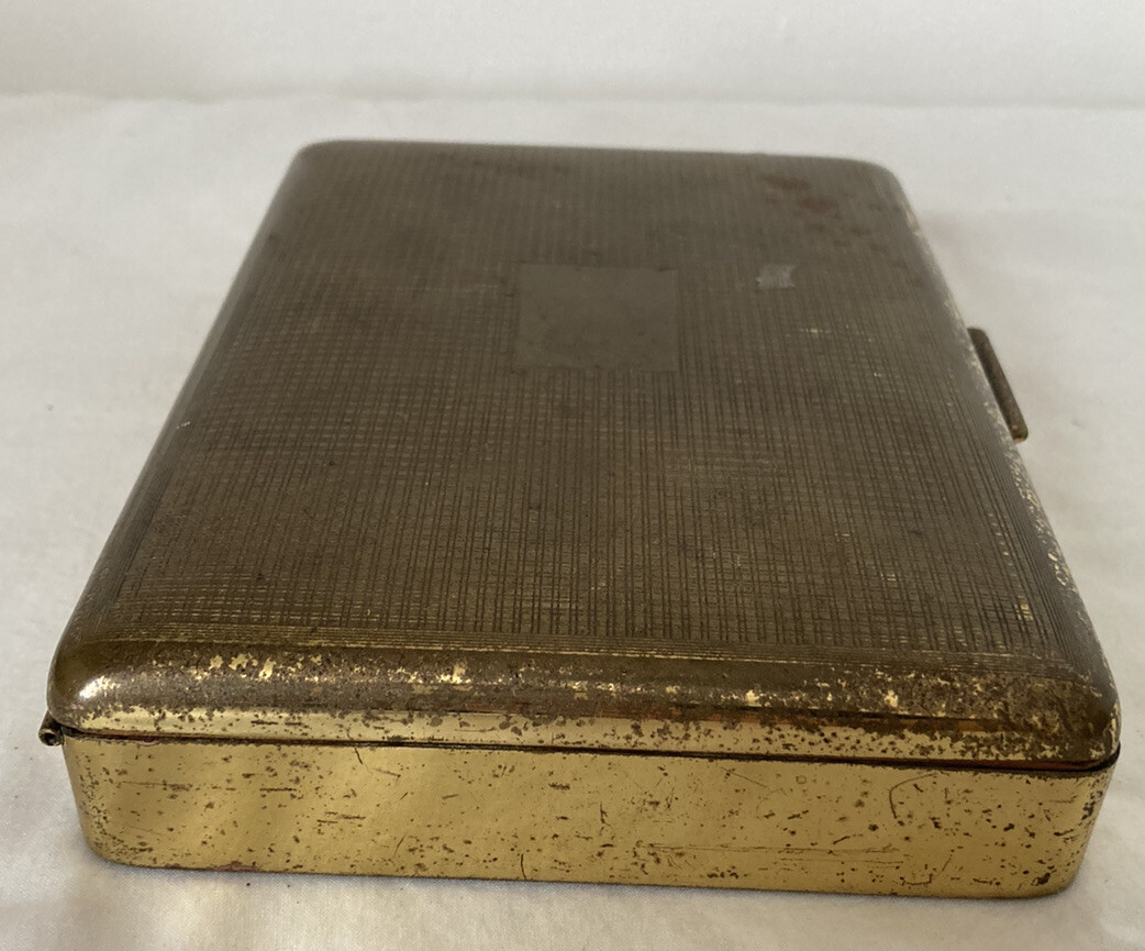 Vintage Metal Box Brass Coloured eBay