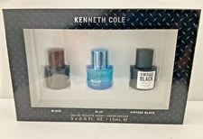 Kenneth Cole Set Men 3 Pcs 0.5 oz edt spray Black,Blue,Vin Black New free ship