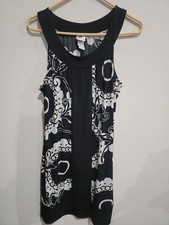 PIPER & BLUE Woman's XL Black and White Sleeveless Short Stretch Sheath Dress 