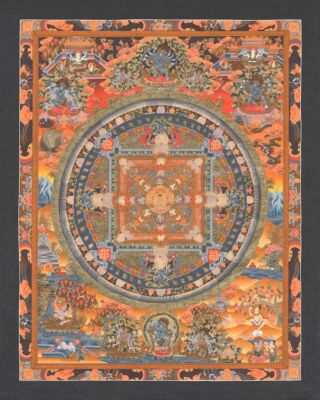 Mandala Buddha Druck Kunstdruck - Leinwandbild - mit Rahmen
