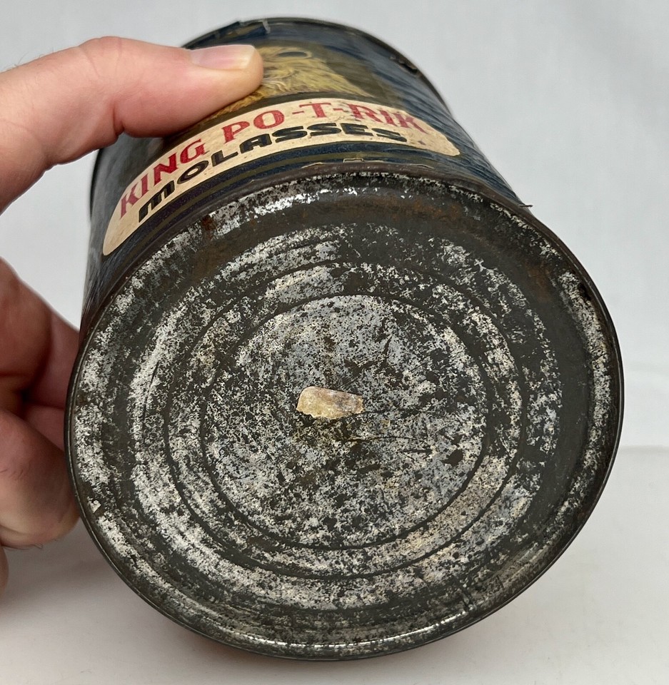 King PoTRik Molasses Syrup, Antique Vintage Tin Can 91635 eBay