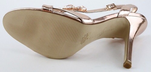 $160 New IVANKA TRUMP ALAN 2 Pink Gold Designer EVENING Wedding Sandals 8.5 - Picture 4 of 4
