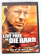 Live Free Or Die Hard Unrated Dvd Video Movie Bruce Willis Widescreen 2007