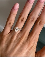 vintage style 1.5 ct hybrid crushed ice moissanite engagement ring size J