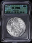1887-P $1 Morgan Silver Dollar ICG MS 63 | Uncirculated UNC