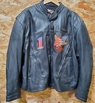 Harley Davidson FXRG Mens 2xl Leather Jacket for sale online | eBay