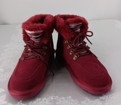 Lamo  Boots Women's Size: 7 Plum Water & Stain Resistant Lace-Up Suede  New