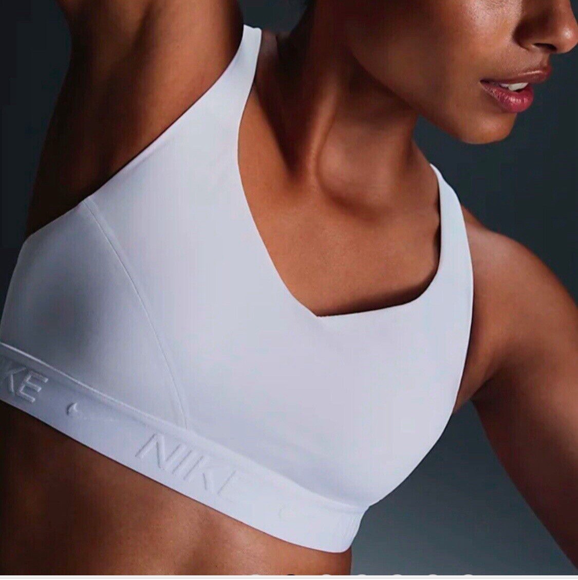nike women's indy sports bra white