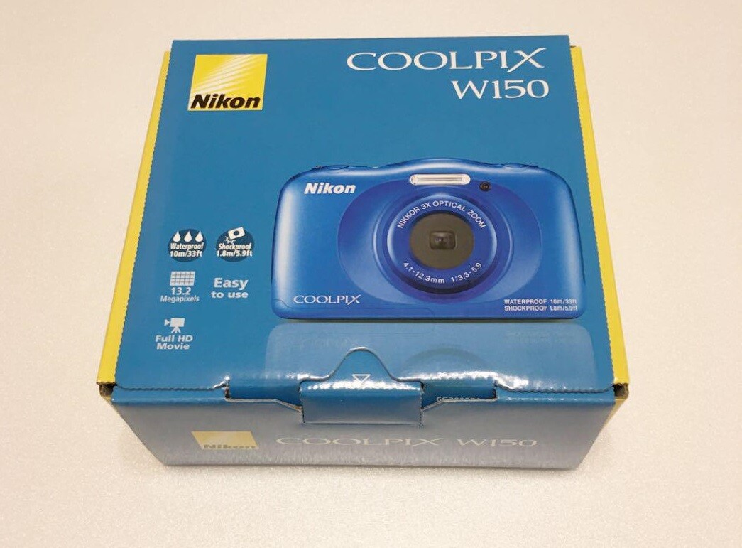 blok Het hotel Actuator Nikon Digital Camera 3x COOLPIX W150 Blue Waterproof Bluetooth w/ Tracking  4960759903266 | eBay