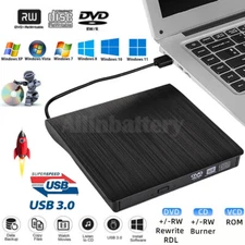 DVD CD RW USB External CD RW Disc Burner Drive Reader Windows 10 11 Laptop PC