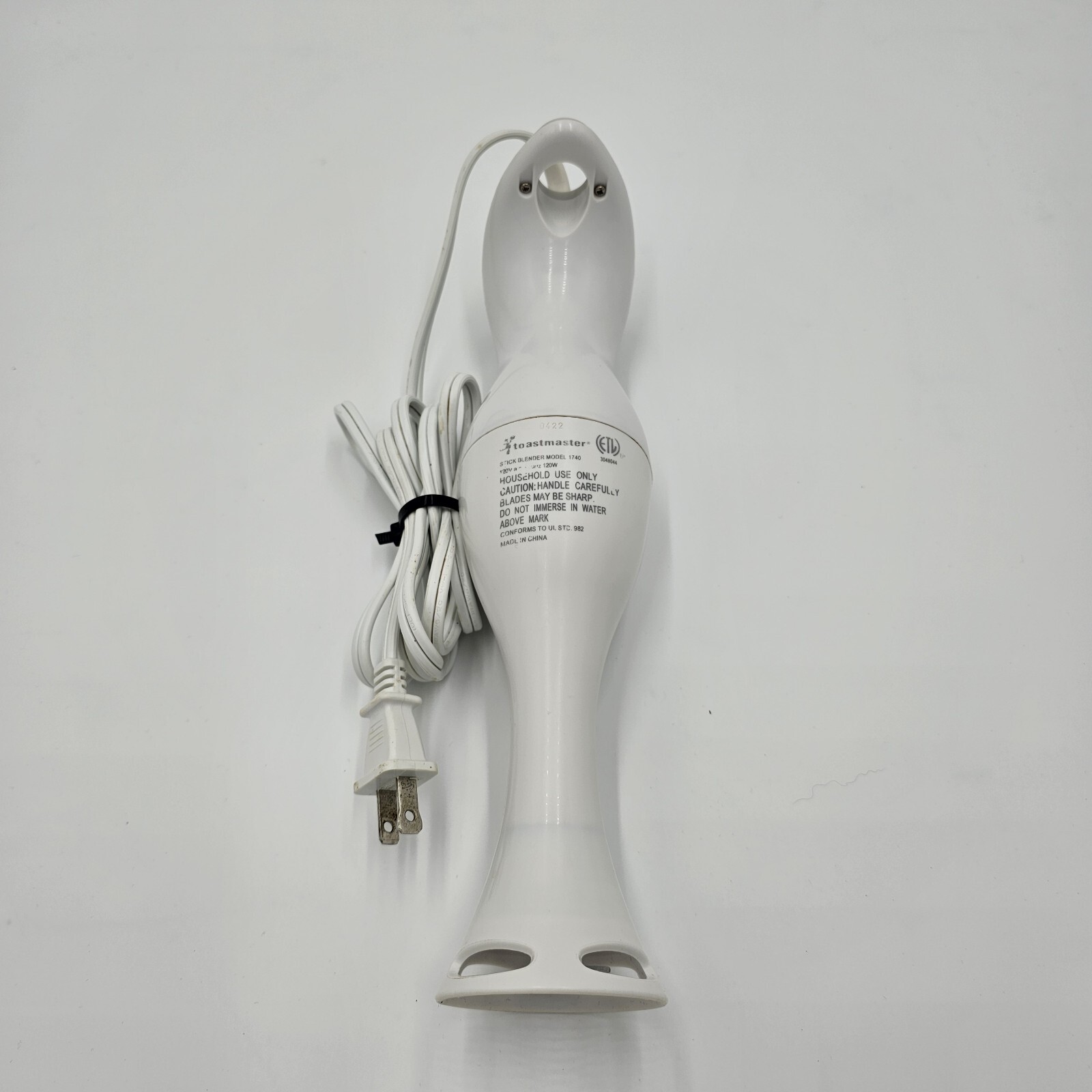 Toastmaster Immersion Hand Blender Model 1740 2 Speeds  120 Volts, Tested