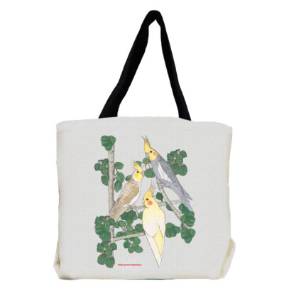 Cockatiel Parrot with Fauna Tote Bag