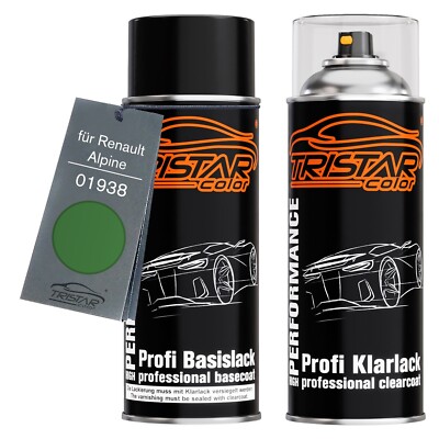 Autolack Spraydosen Set für Renault Alpine 01938 Vert Rfa Green Rfa