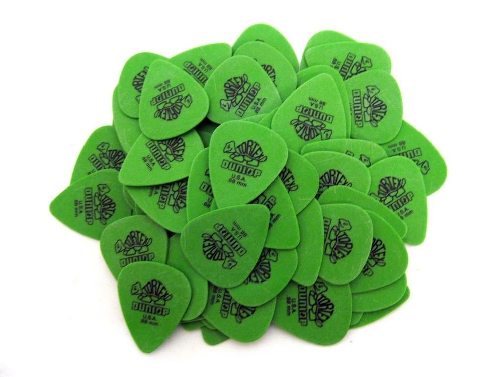 Dunlop Guitar Picks Tortex 72 Pack .88 MM Green Med (418R88)