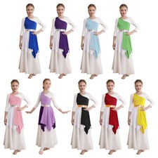 Kids Girls Maxi Worship Dress Evenings Dancewear Sleeveless Teen Party Stylish