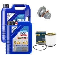 MotoröL Filter Set 5W-40 Liqui Moly 6 Liter + Schraube FüR BMW 4Er X4 F33 F26