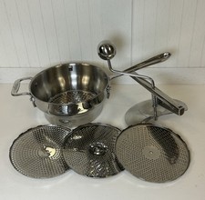 All-Clad Stainless Steel Food Mill with 3 Interchangeable Milling Discs Puree