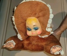 VINTAGE RUBBER FACE SLEEPING DOLL PLUSH CLEAN SOFT NO ODOR RUSHTON