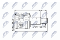 NTY Gelenksatz, Antriebswelle NPW-SU-009 FüR Suzuki
