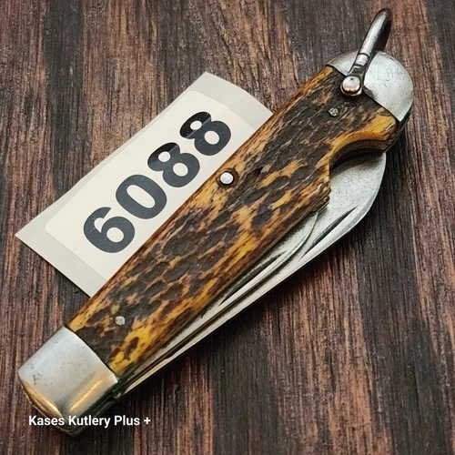 Vintage Camillus Cutlery Easy Open Jack Knife Made In USA 1930s-40s 4 Line Stamp - product listing photo