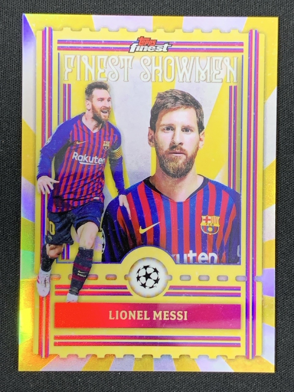Lionel Messi 2025-26 Topps Finest UCC Finest Showmen #FS-19 -dj2 view 1