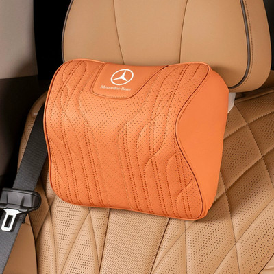 2x Orange Autositz Nackenkissen Kopfstütze Für Mercedes-Benz Weiche Kopflehnen-