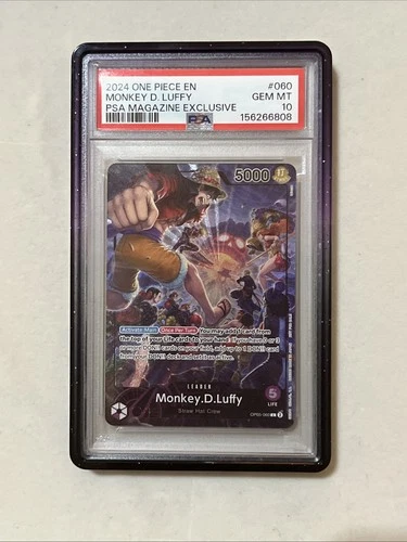 2024 One Piece Monkey D. Luffy OP05-060 PSA-Magazine-Exclusive PSA 10 #060