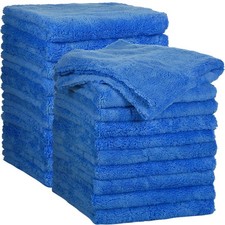 20 Pcs 16 x 16 Inch Edgeless Microfiber Plush Towels for Cars Detailing Dryin...
