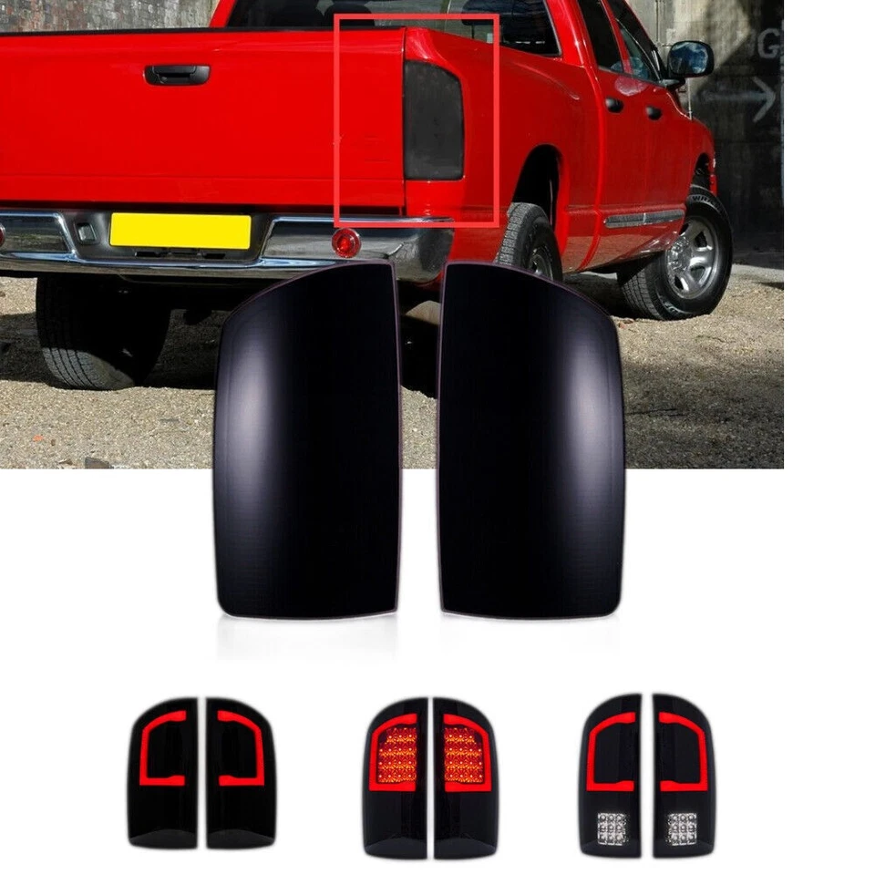 LED Tail Lights Lamps Black Smoke For Dodge Ram 1500 Ram 2500 Ram 3500 2003-2006 - Image 2 of 4