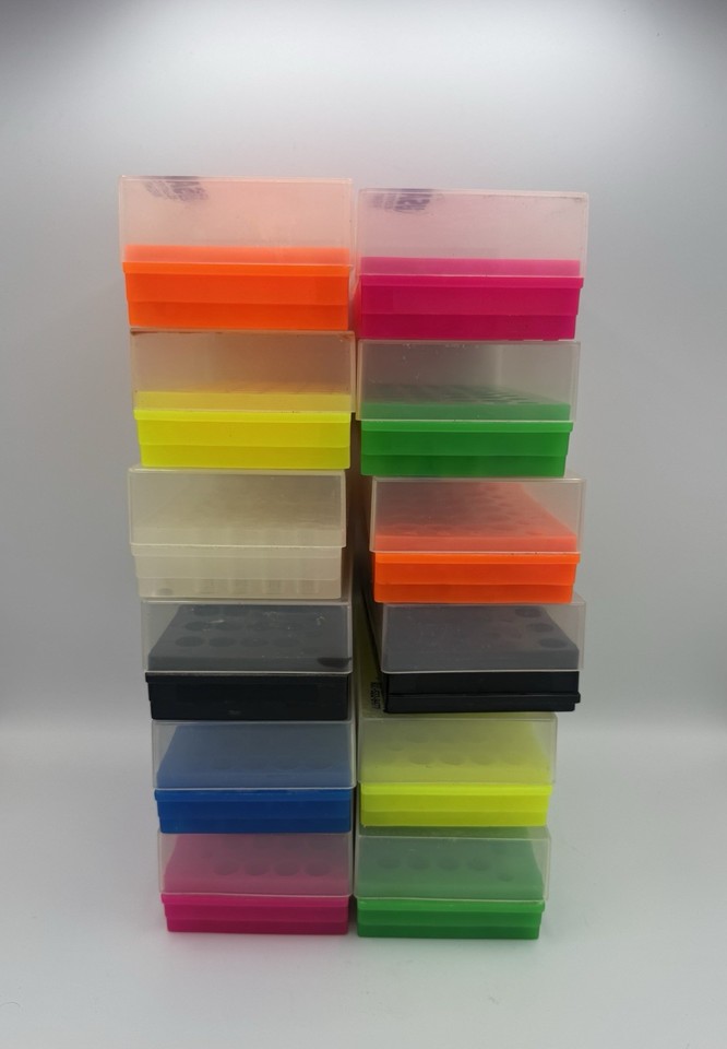 Lot of 12 USA Scientific 40-Well Microtube Storage Racks w/ Lids Unique ...