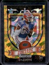 2021 Panini Prizm Draft Picks Collegiate #167 Kyle Pitts Gold Ice