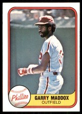 Garry Maddox 1981 Fleer #19 Phillies MLB READ FREE SHIPPING AutographDen
