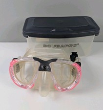 Scubapro Scout Dive Mask Clear & Pink with Case Diving Snorkeling Scuba Pro