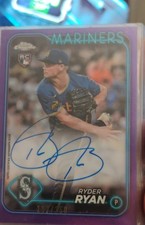2024 Topps Chrome - Rookie Autographs Ryder Ryan #RA-RR Purple Refractor /250...