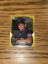 2023 YELLOW 1ST Bowman Chrome MOJO #BCP-208 AXIEL PLAZ RC 42/75 -PIRATES